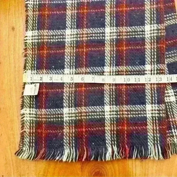 Scarf Great North Double Side Chunky Navy & Red Plaid Large Winter  Scarf. - Picture 11 of 13